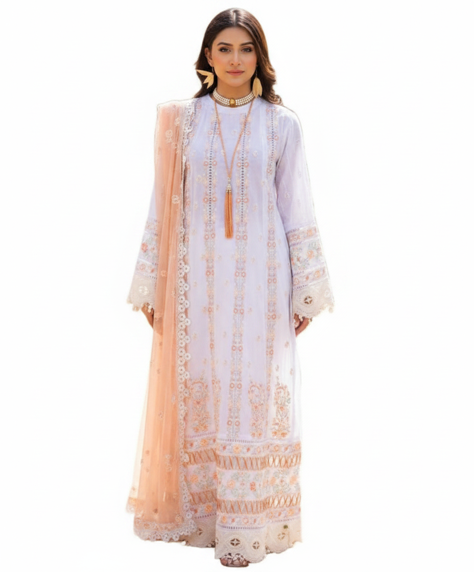 Heavy Embroidered Adan's Libas Morzine Stitched  Lawn Collection – D 05 view 4
