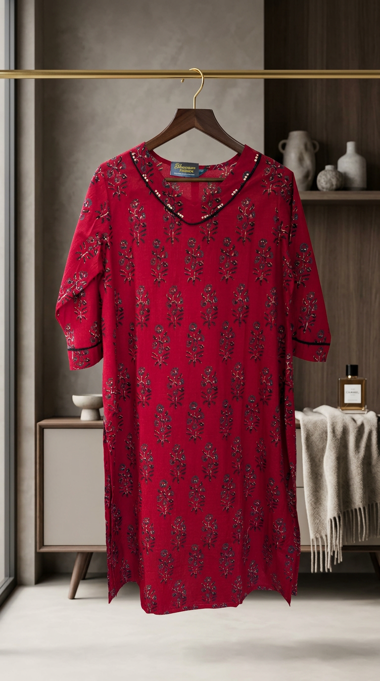 Bonanza Satrangi Printed Cotton Kurti view 5