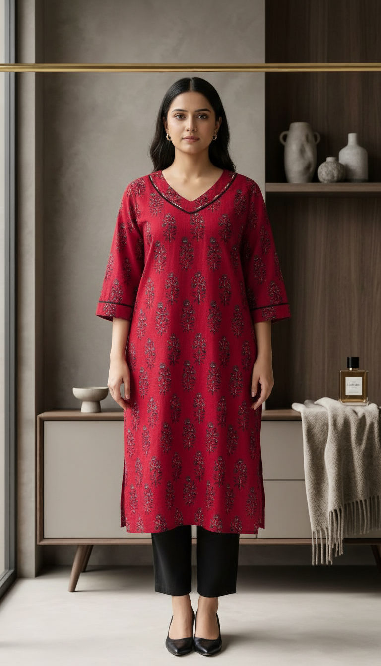Bonanza Satrangi Printed Cotton Kurti view 3