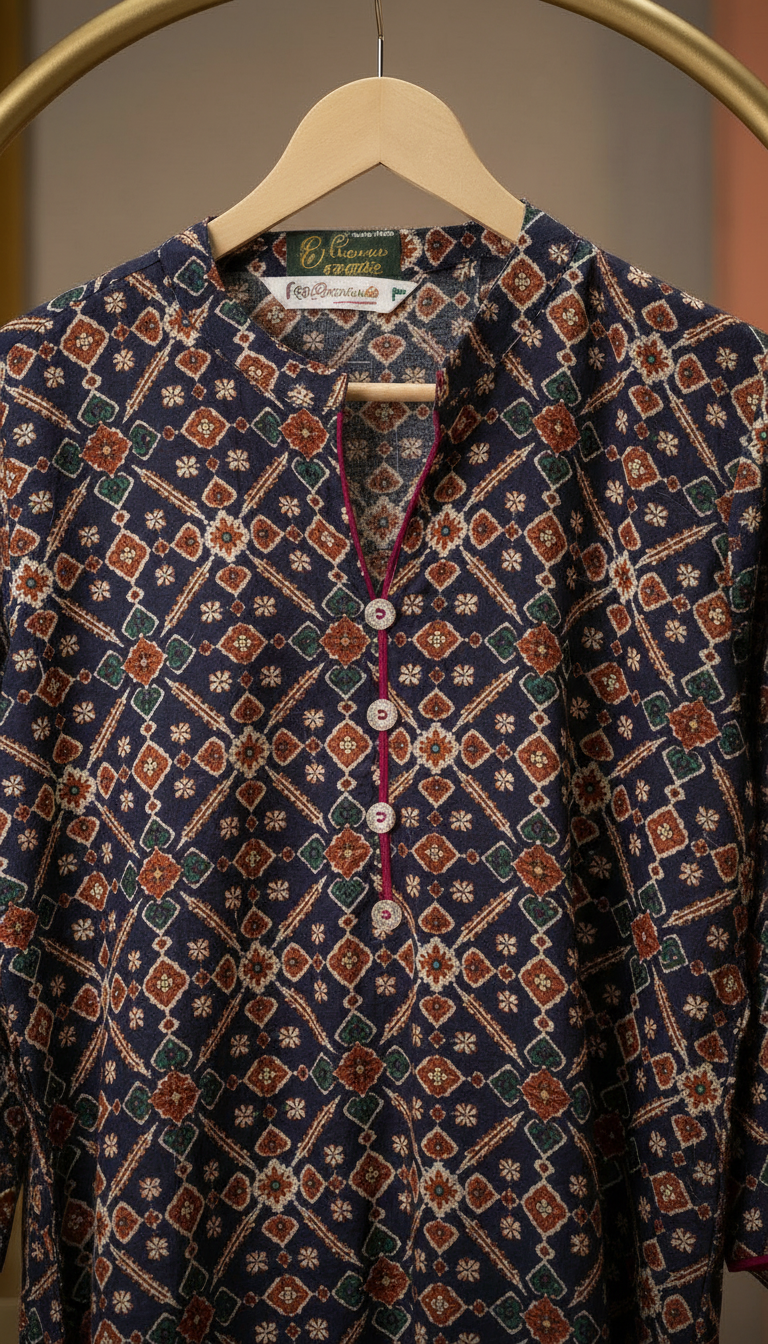 Traditional Indian Cotton Kurti view 3