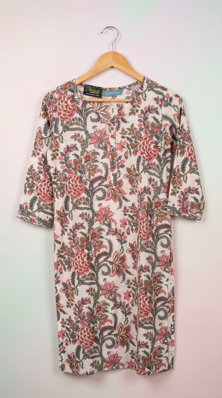 Shaoni Printed Cotton Kurti view 5