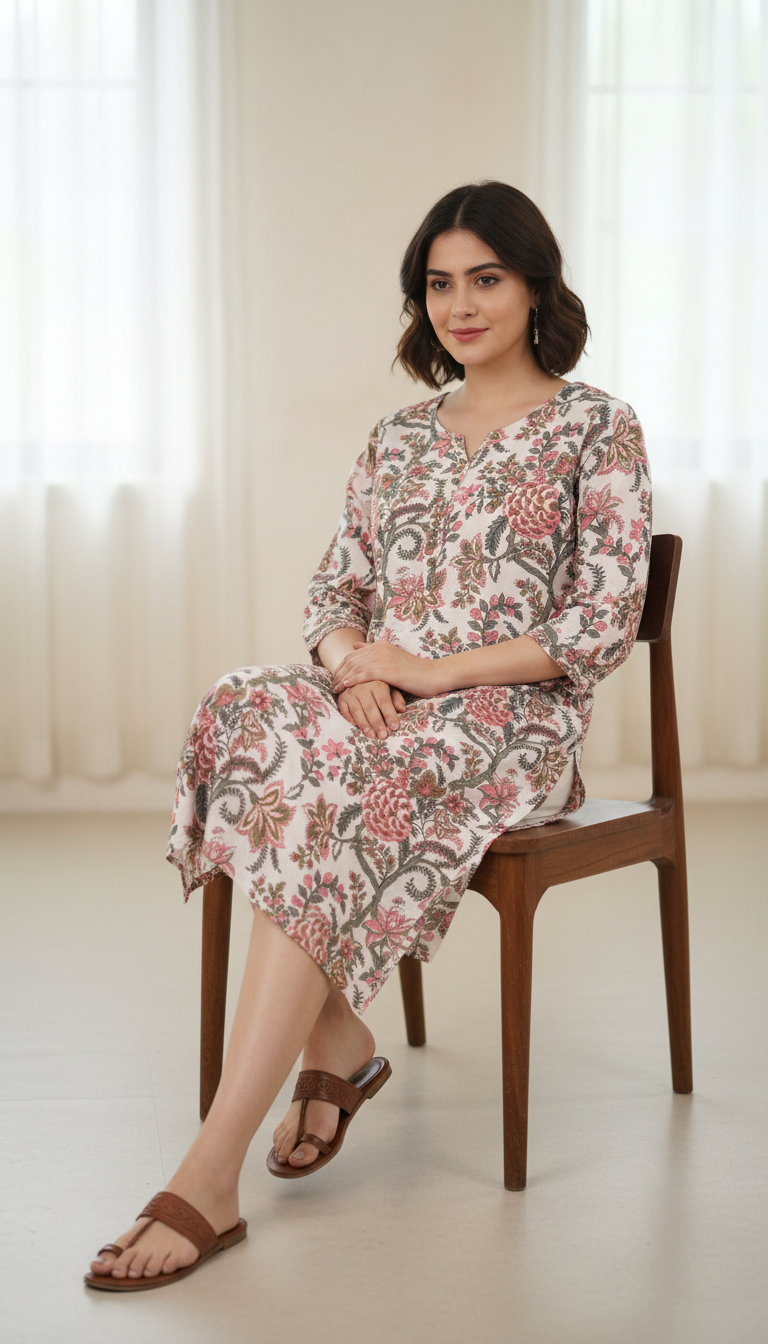 Shaoni Printed Cotton Kurti view 3