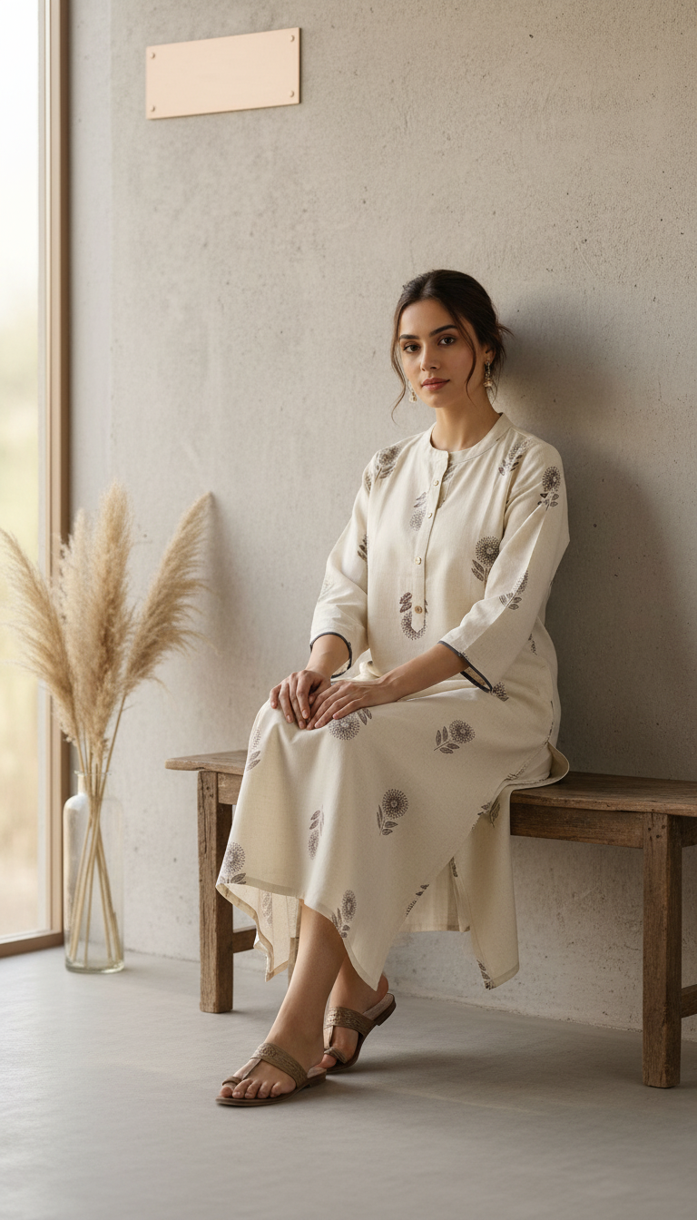 Khadi Printed Kurti view 2