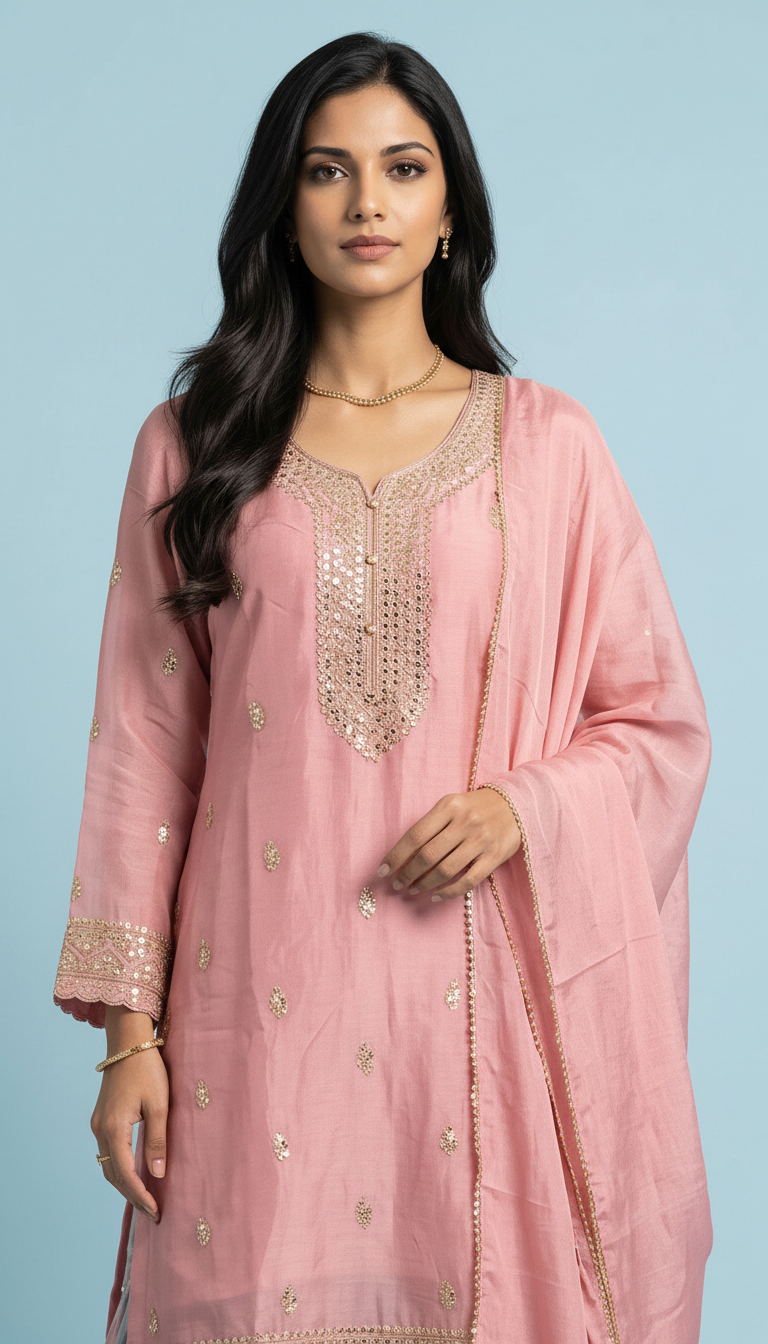 Heavy Embroidered With Mirror Work Elegant Partywear Flapper Suit - 816959 - A / HC001047 view 4