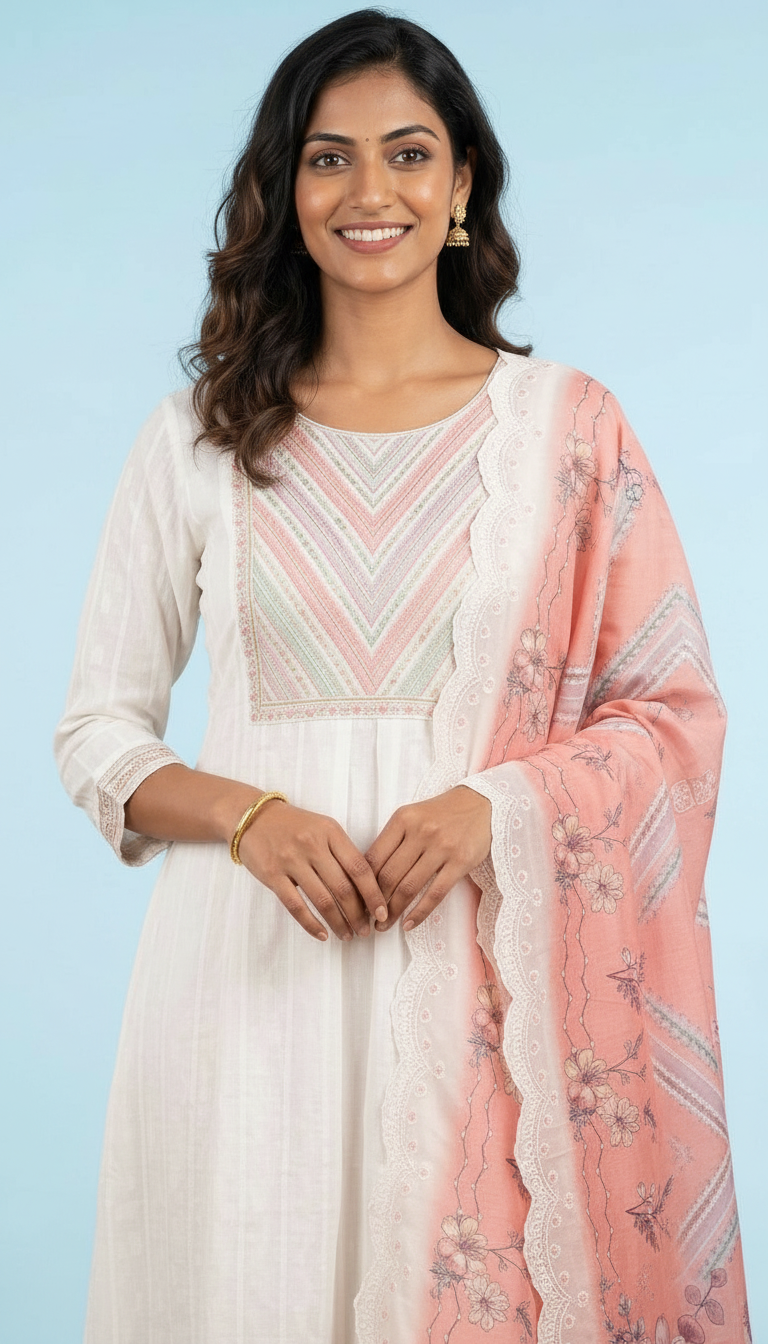 Pure Cotton Embroidered Stitched Suit - 2207 / HC002088 view 4