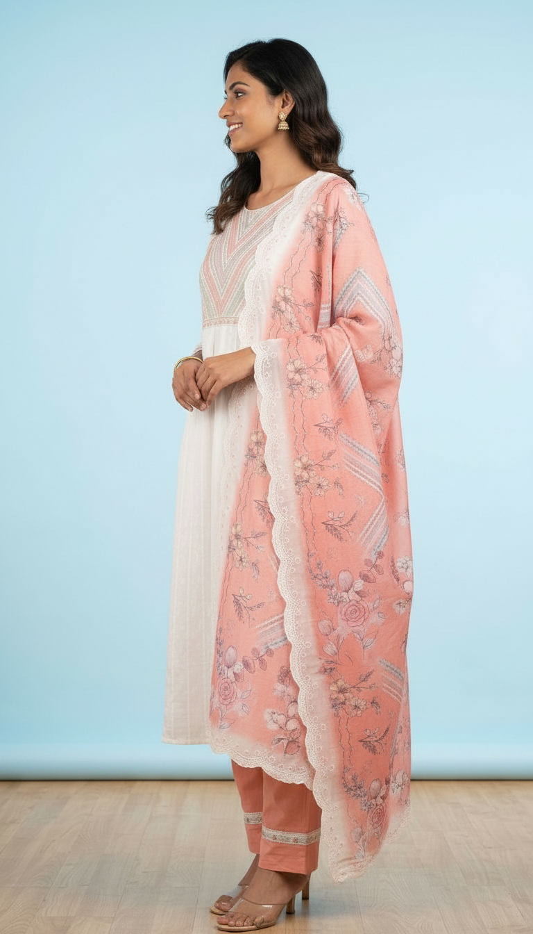 Pure Cotton Embroidered Stitched Suit - 2207 / HC002088 view 2