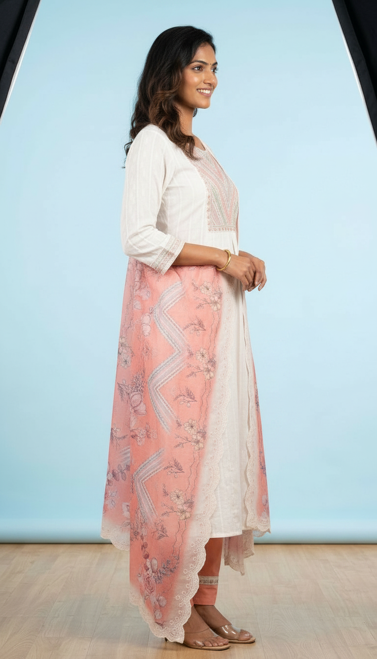 Pure Cotton Embroidered Stitched Suit - 2207 / HC002088 view 3