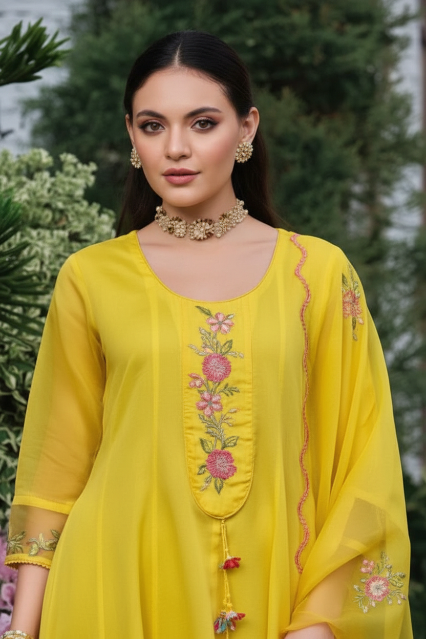 Fashion Satrangi Chanderi Readymade Suit - 4580 ,/ HC001986 view 2