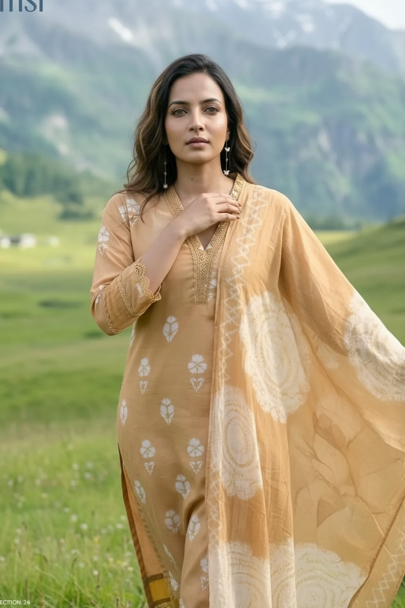 VAMSI DESIGNER PURE COTTON SALWAR UNSTITCHED SUIT - 318 / HC002345 view 4