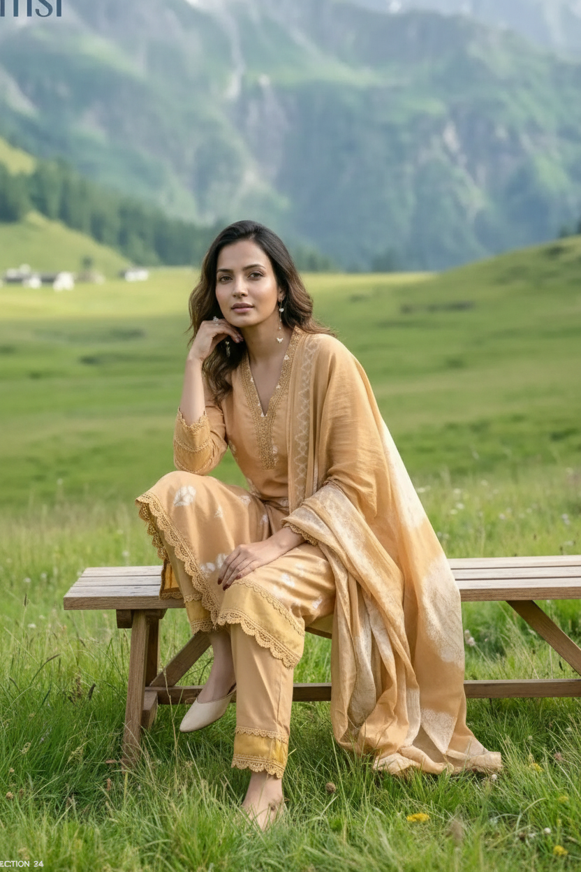 VAMSI DESIGNER PURE COTTON SALWAR UNSTITCHED SUIT - 318 / HC002345 view 5