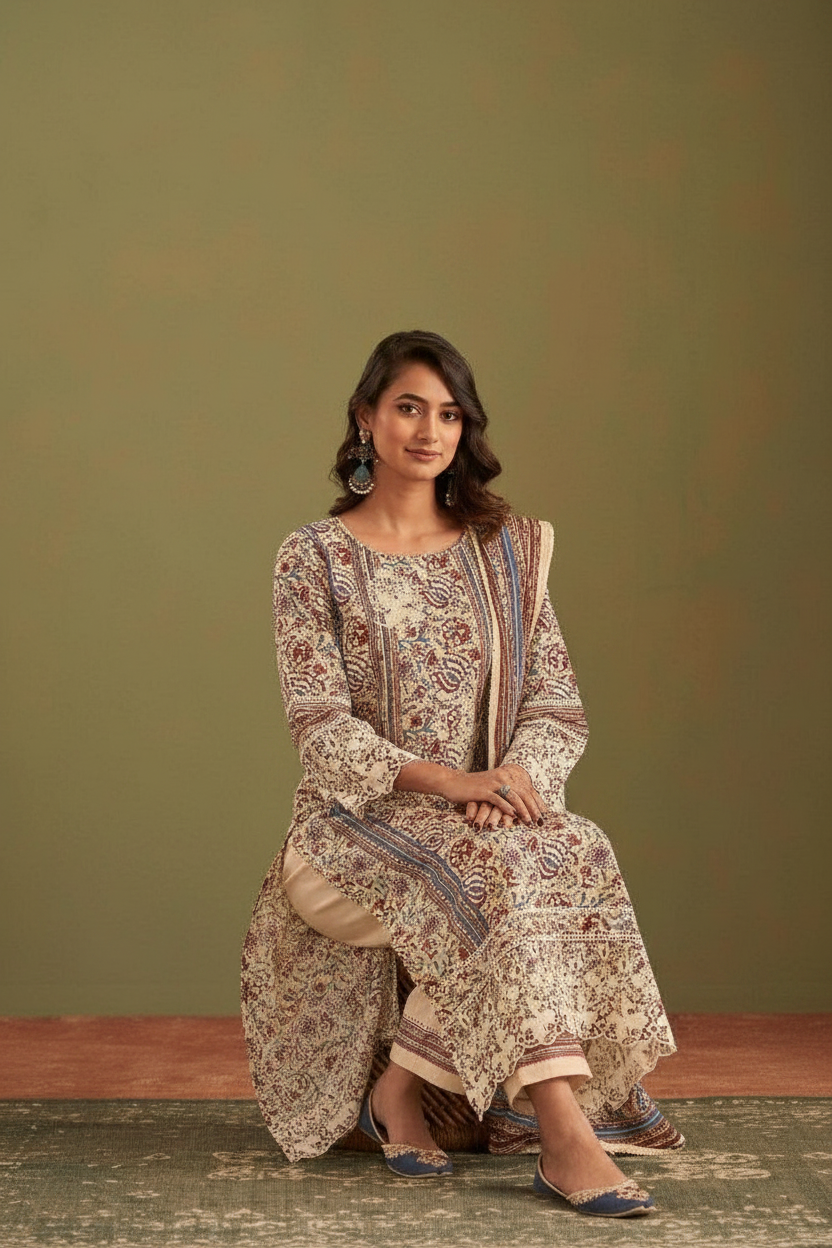 Jahaan Exclusive Designer Cotton Unstitched Suit  - 10691 / HC002214 view 5
