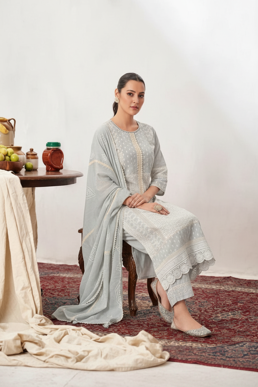 Chatkare Pure Cotton Pant Style Unstitched Suits 9823 ./ HC002340 view 5