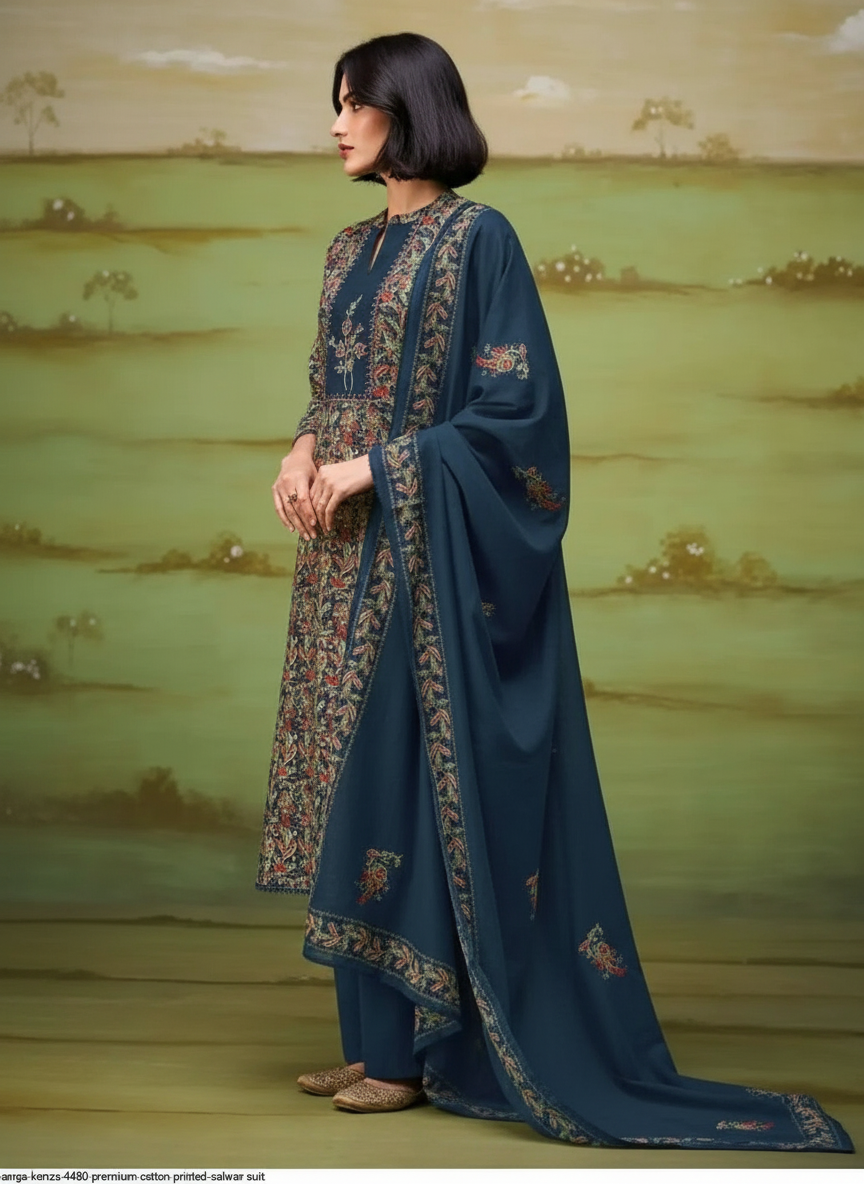 Kenza Premium Cotton Printed Salwar Suit - 4480C / HC002455 view 2