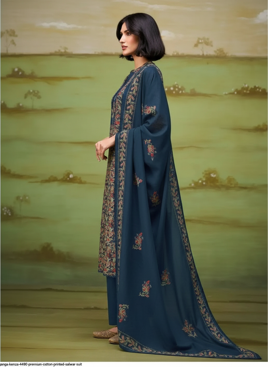Kenza Premium Cotton Printed Salwar Suit - 4480C / HC002455 view 3