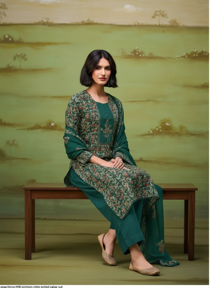 Ganga Kenza Premium Cotton Printed Salwar Suit  - 4480B / HC002455 view 5