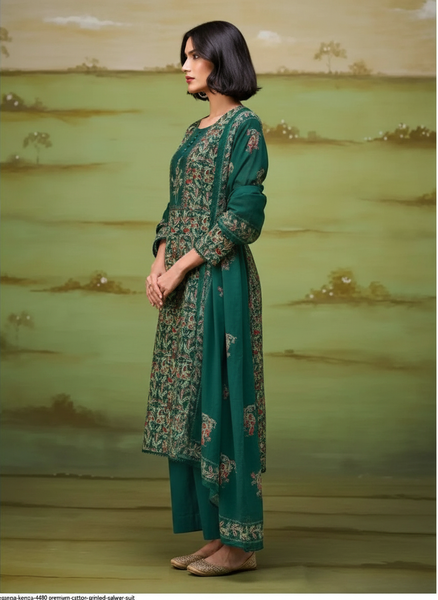 Ganga Kenza Premium Cotton Printed Salwar Suit  - 4480B / HC002455 view 2