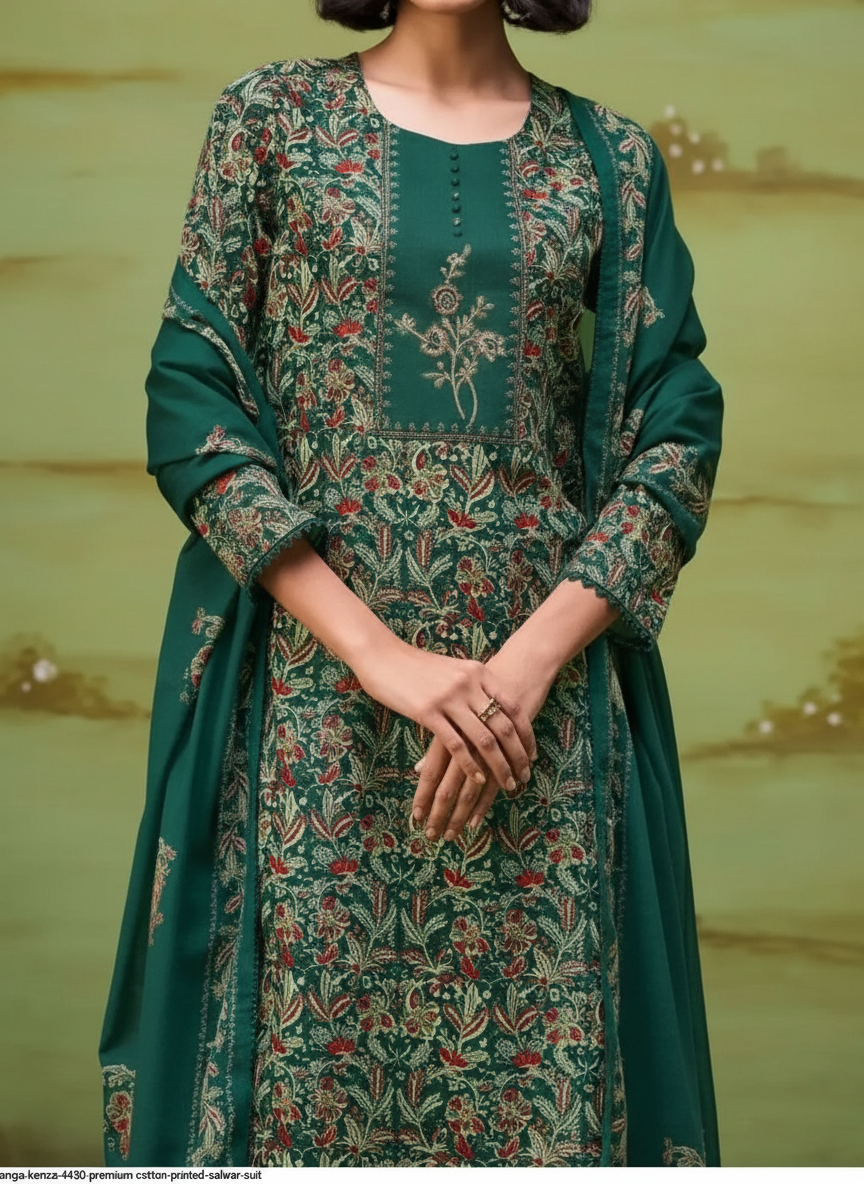 Ganga Kenza Premium Cotton Printed Salwar Suit  - 4480B / HC002455 view 4