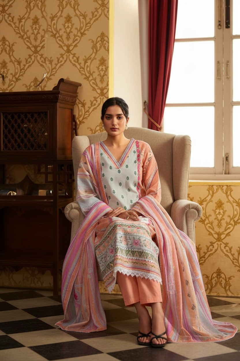 TASVEER KAMALKARI  PRINTED MATERIAL Unstitched SUIT - 2293 / HC002325 view 5