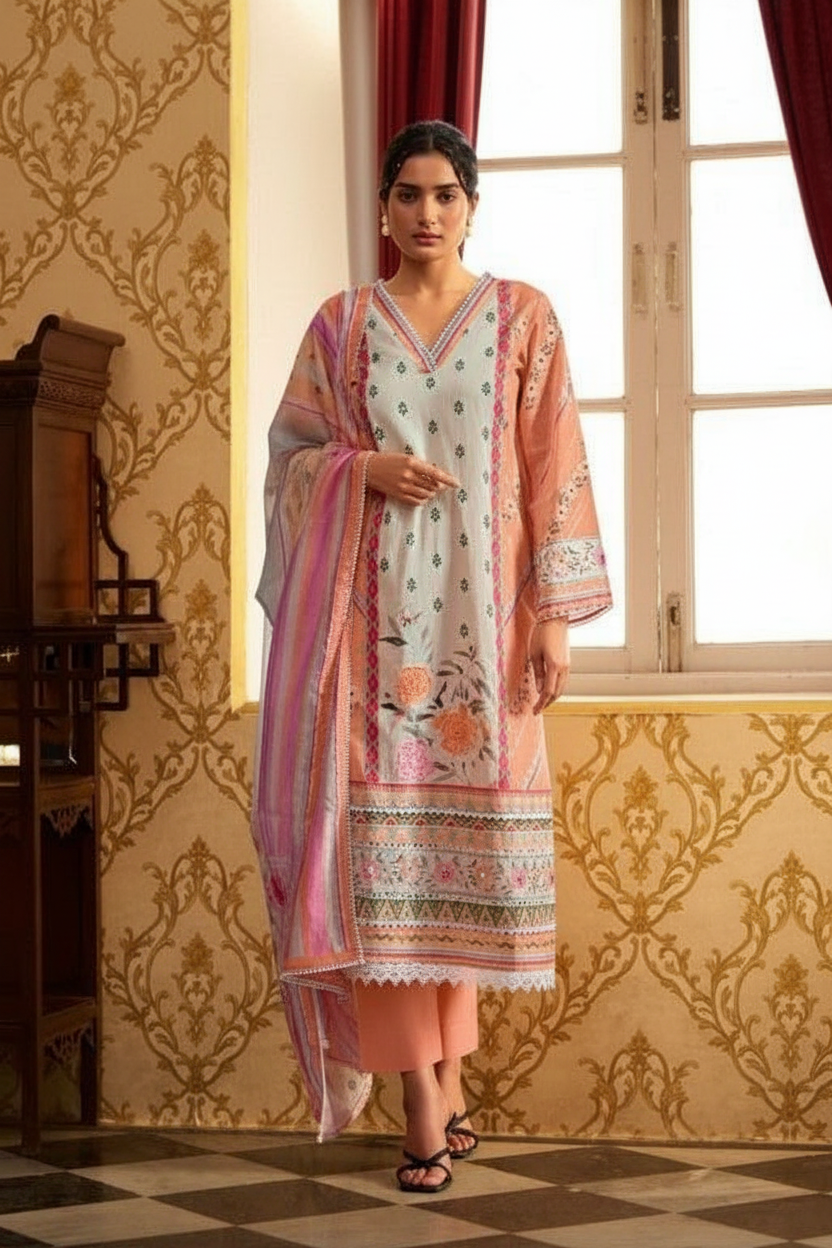 TASVEER KAMALKARI  PRINTED MATERIAL Unstitched SUIT - 2293 / HC002325 view 2