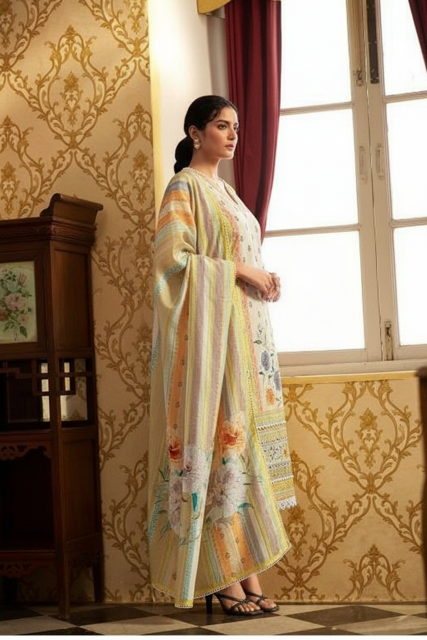 TASVEER KAMALKARI  PRINTED MATERIAL Unstitched SUIT - 2291 / HC002325 view 3