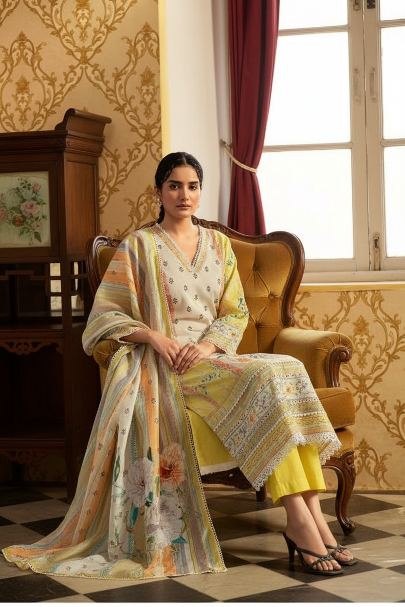 TASVEER KAMALKARI  PRINTED MATERIAL Unstitched SUIT - 2291 / HC002325 view 5