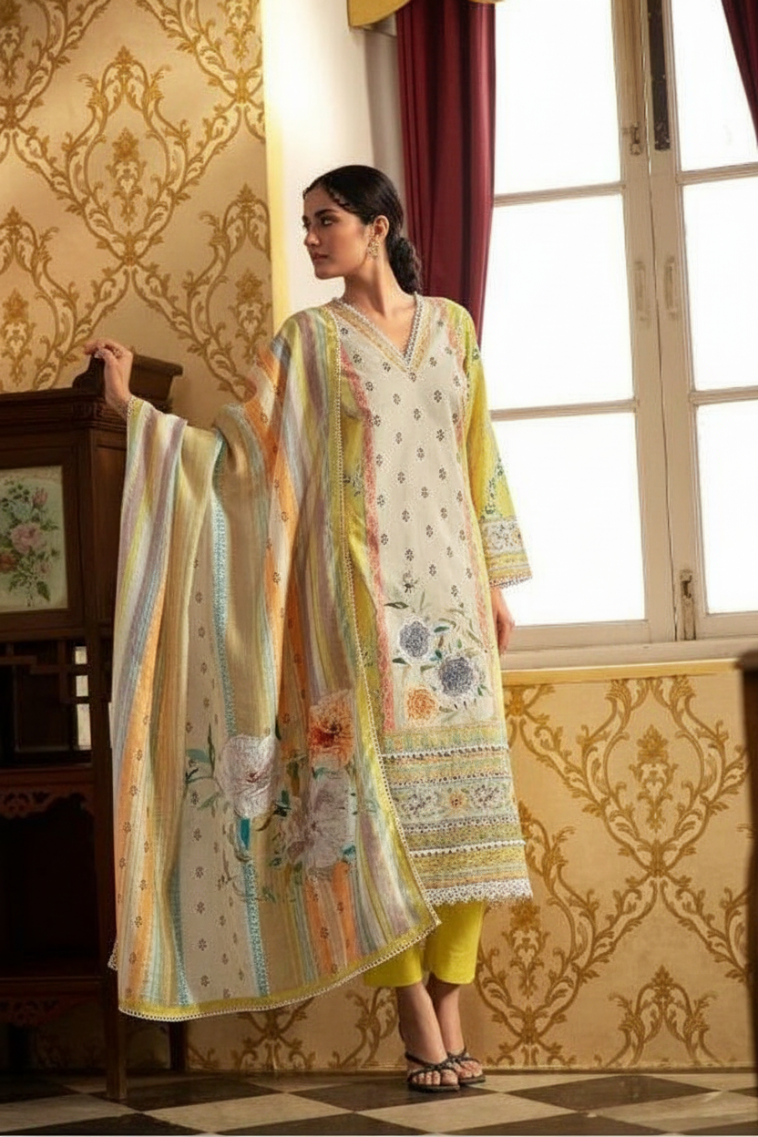 TASVEER KAMALKARI  PRINTED MATERIAL Unstitched SUIT - 2291 / HC002325 view 2