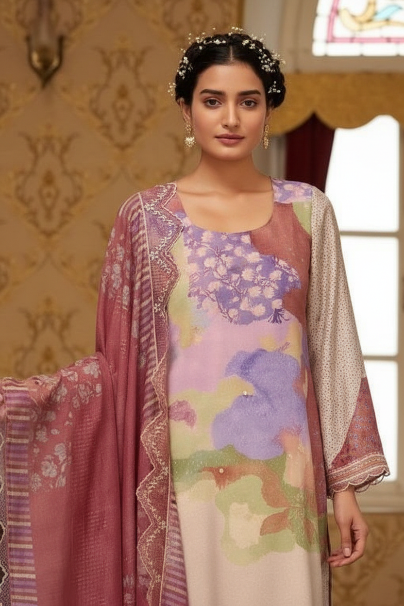 Rangrez  Embroidered Premium Muslin Suits - 2285 / HC002309 view 4