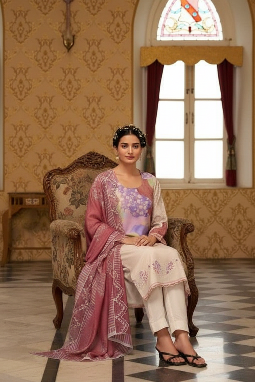 Rangrez  Embroidered Premium Muslin Suits - 2285 / HC002309 view 5