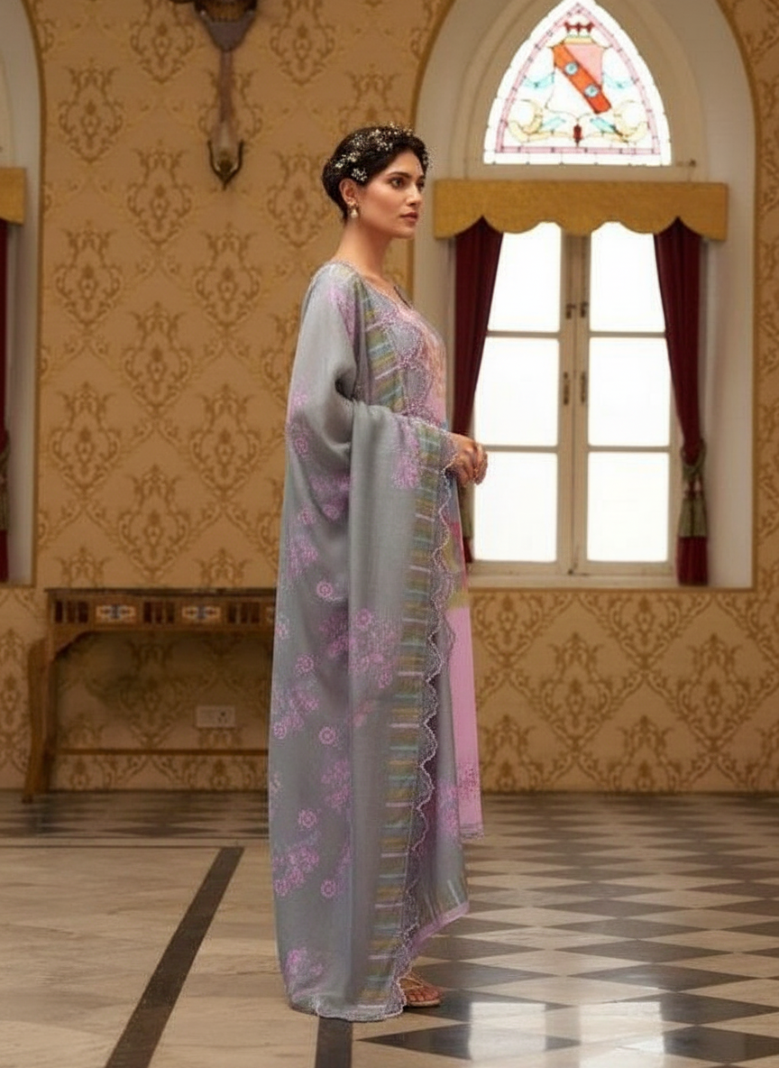 Rangrez  Embroidered Premium Muslin Suits - 2286 / HC002309 view 3