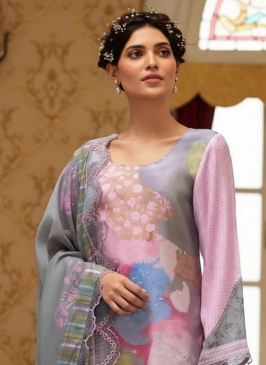 Rangrez  Embroidered Premium Muslin Suits - 2286 / HC002309 view 4