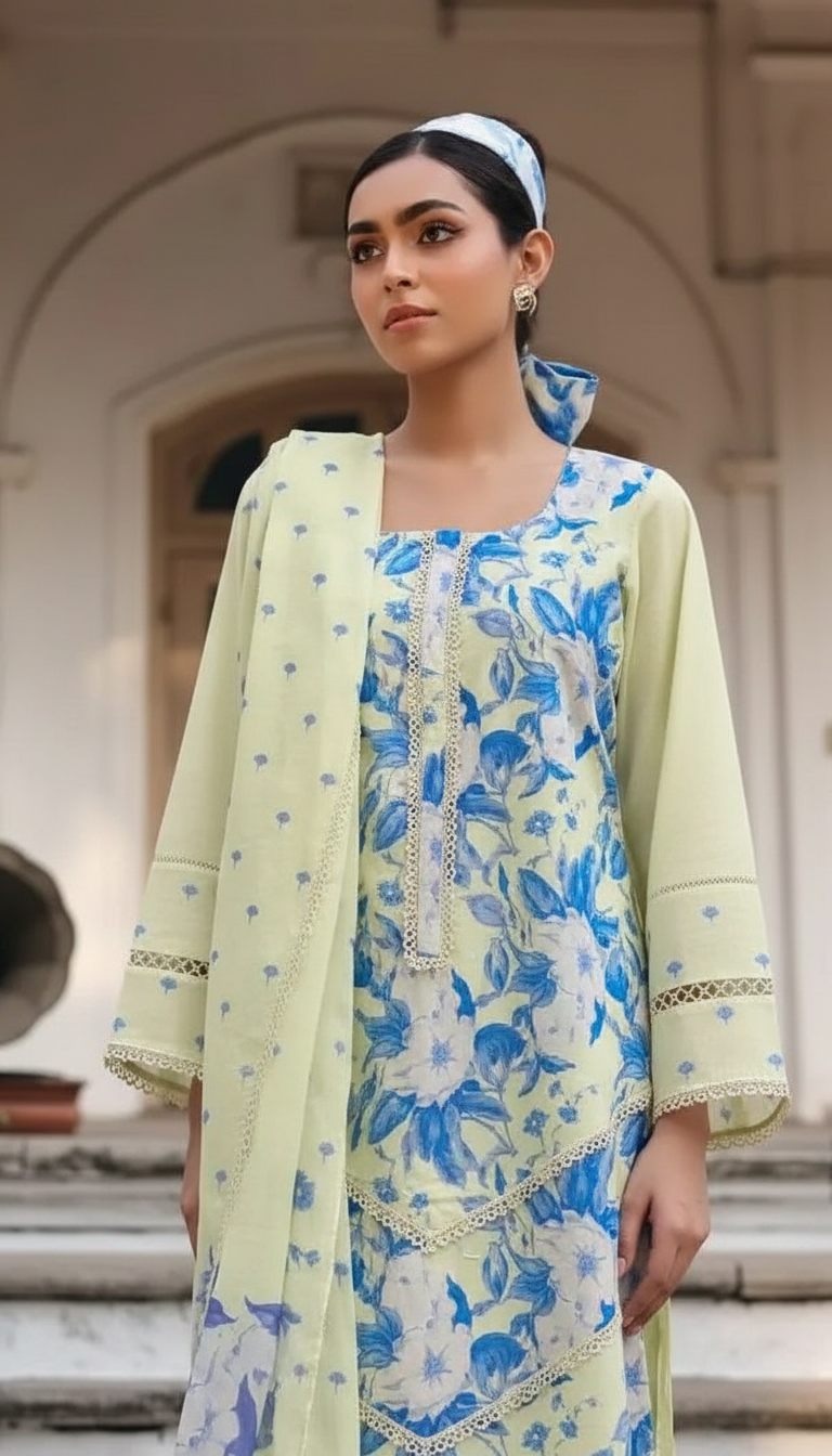 SITAAREE PURE COTTON LAWN WITH REFINED DIGITAL PRINTS UNSTITCHED SALWAR SUITS 2349 / HC002471 view 4
