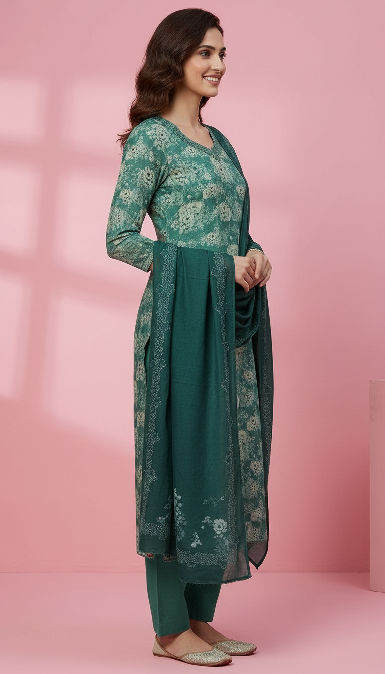 Premium Stylish Pure Khadi Cotton Unstitched Suit - G2863 - B / HC001830 view 3