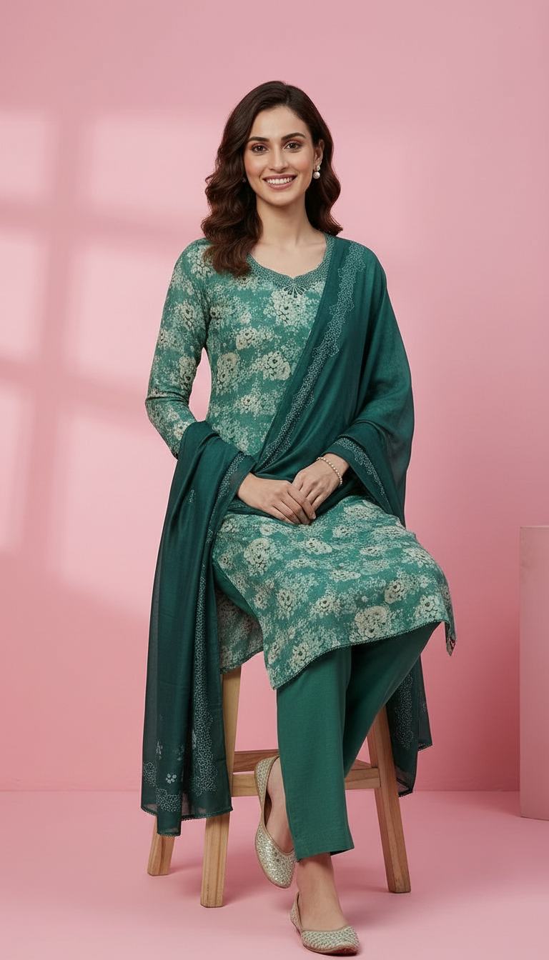 Premium Stylish Pure Khadi Cotton Unstitched Suit - G2863 - B / HC001830 view 5