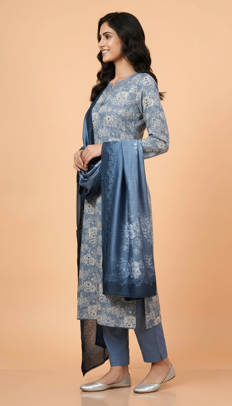 Premium Stylish Pure Khadi Cotton Unstitched Suit - G2863 - D / HC001830 view 2