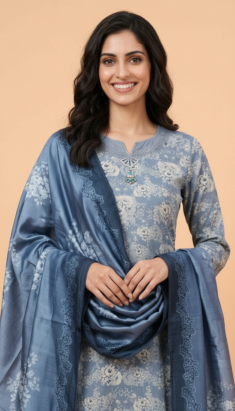 Premium Stylish Pure Khadi Cotton Unstitched Suit - G2863 - D / HC001830 view 3