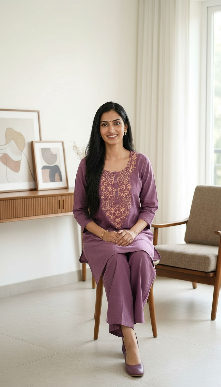 Embroidered Soft Riyon Cotton Stitched Cord Set Suit - Piyazi / HC002486 view 5