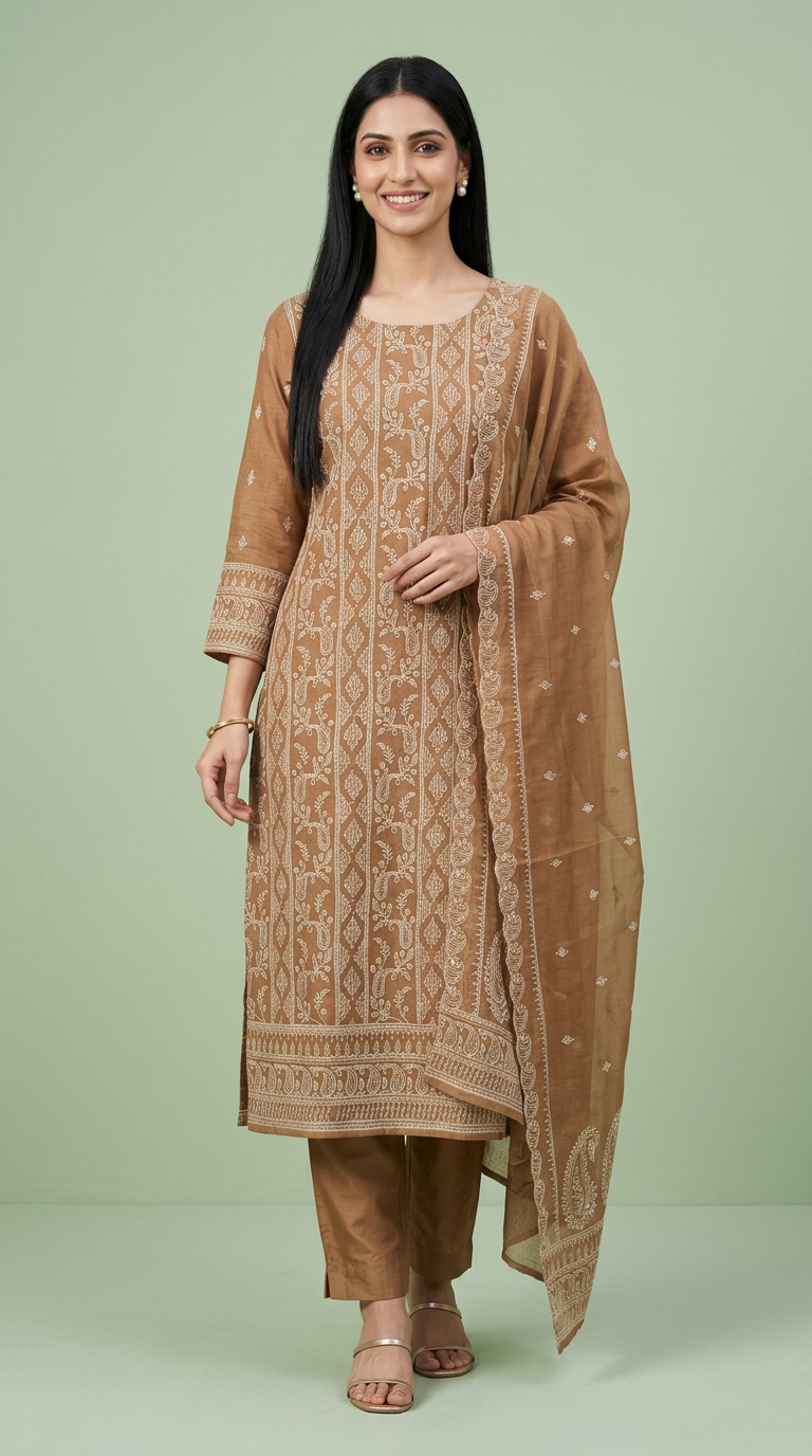 Heavy Embroidered Pure Organza Unstitched Suit - AF 1425 A  / HC002363 view 2