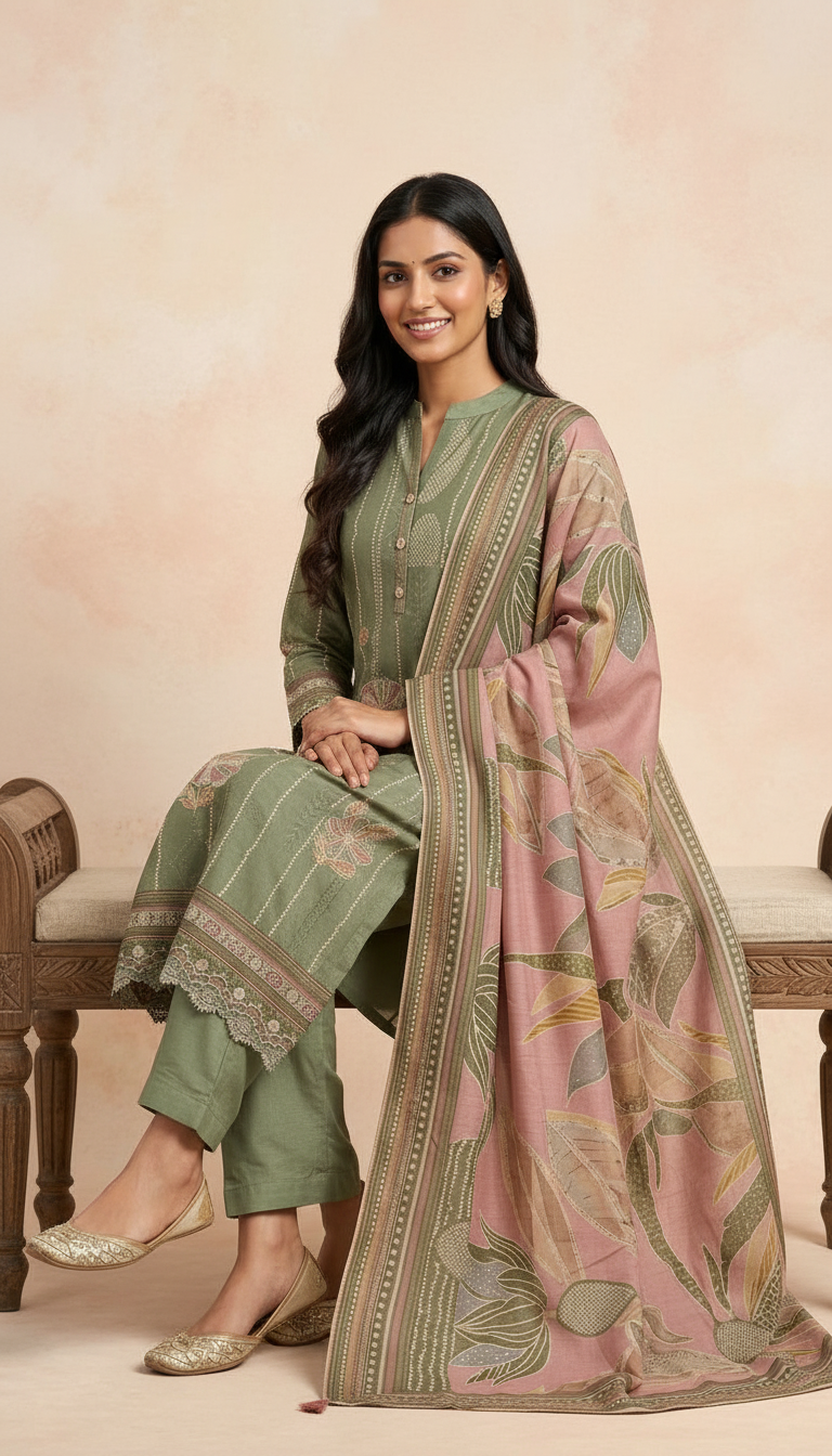 Embroidered Fancy Silk Party Wear Unstitched Suit - 10254 / HC002212 view 5