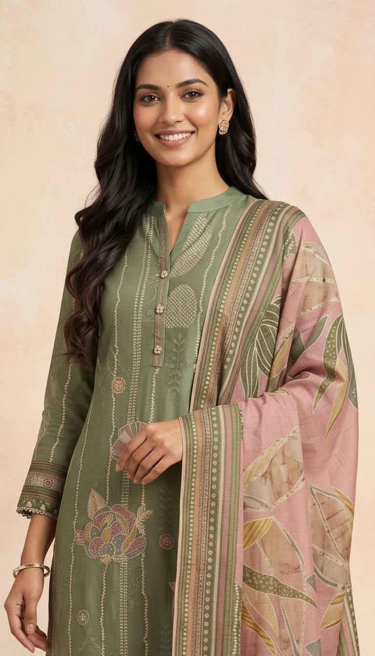 Embroidered Fancy Silk Party Wear Unstitched Suit - 10254 / HC002212 view 4