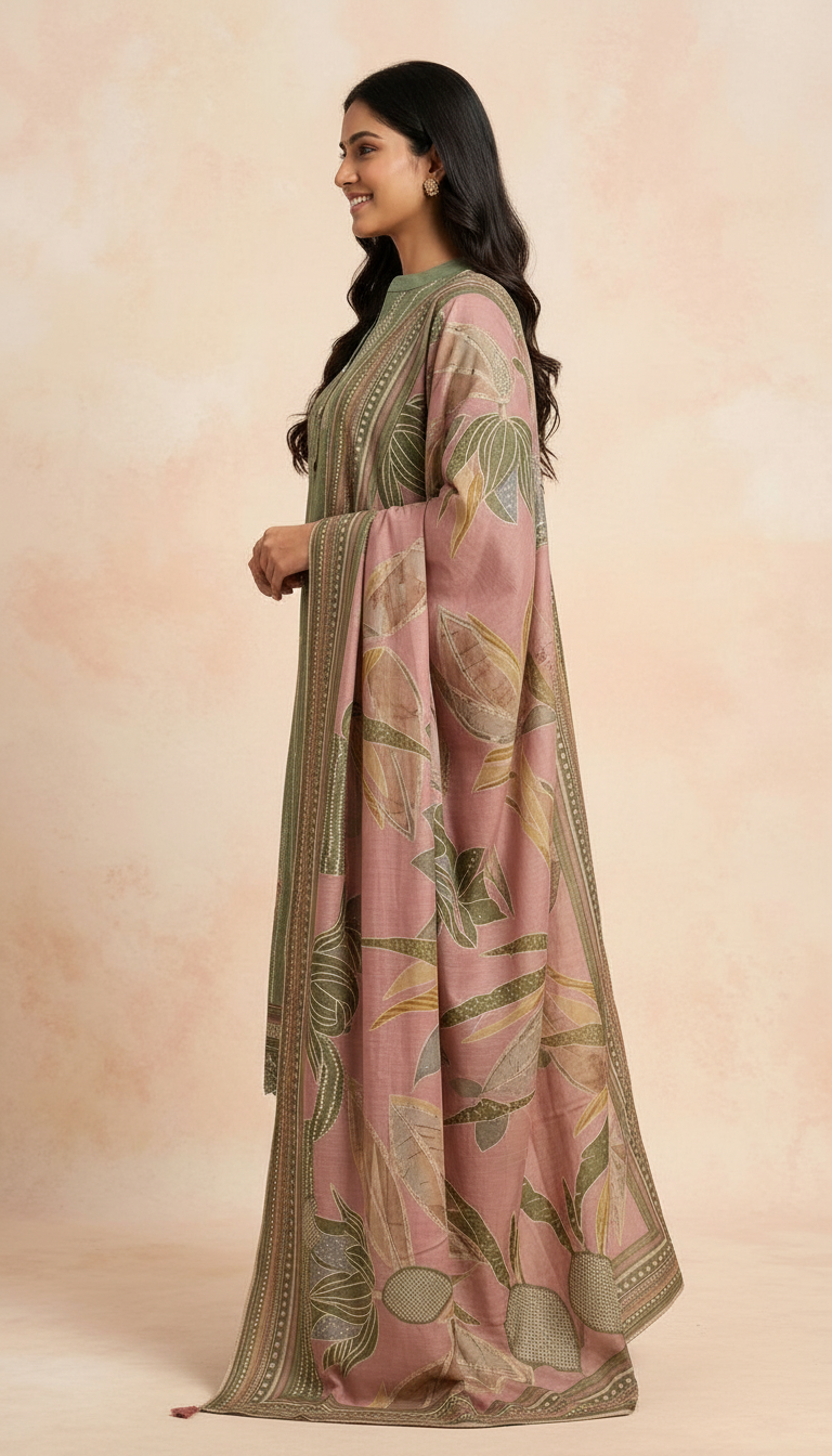 Embroidered Fancy Silk Party Wear Unstitched Suit - 10254 / HC002212 view 3