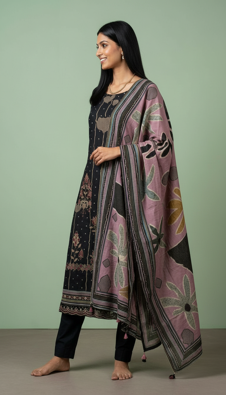 Embroidered Fancy Silk Party Wear Latest Suit - 10252 / HC002212 view 2