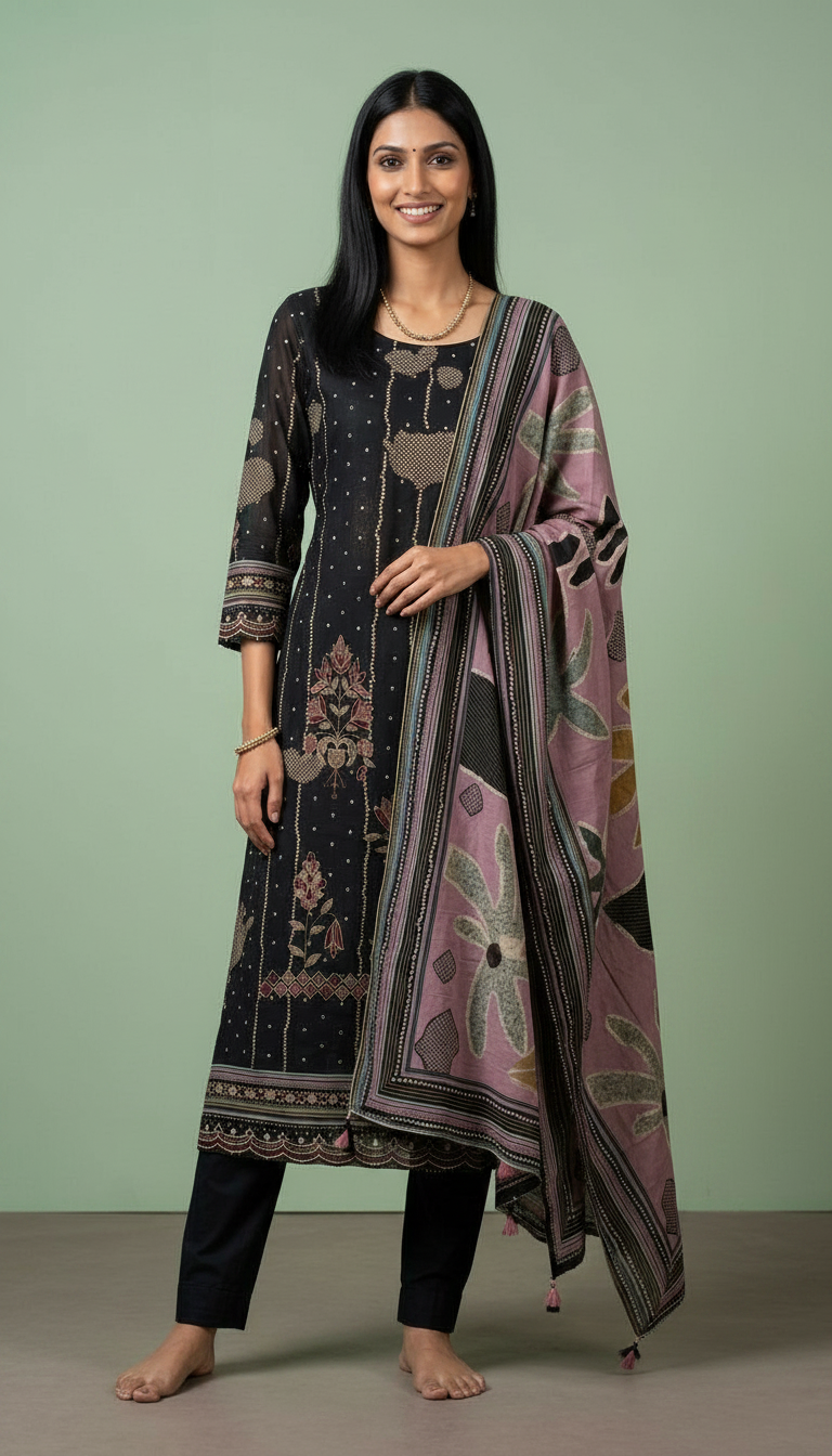 Embroidered Fancy Silk Party Wear Latest Suit - 10252 / HC002212 view 3