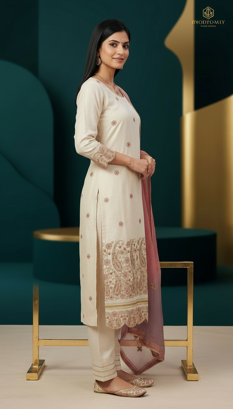 Heavy Embroidered Tissue Jauquerd  Unstitched Suit - 10485 view 3