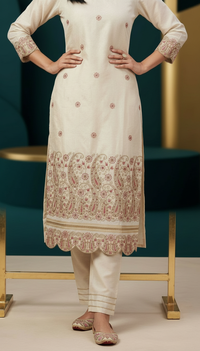 Heavy Embroidered Tissue Jauquerd  Unstitched Suit - 10485 view 4