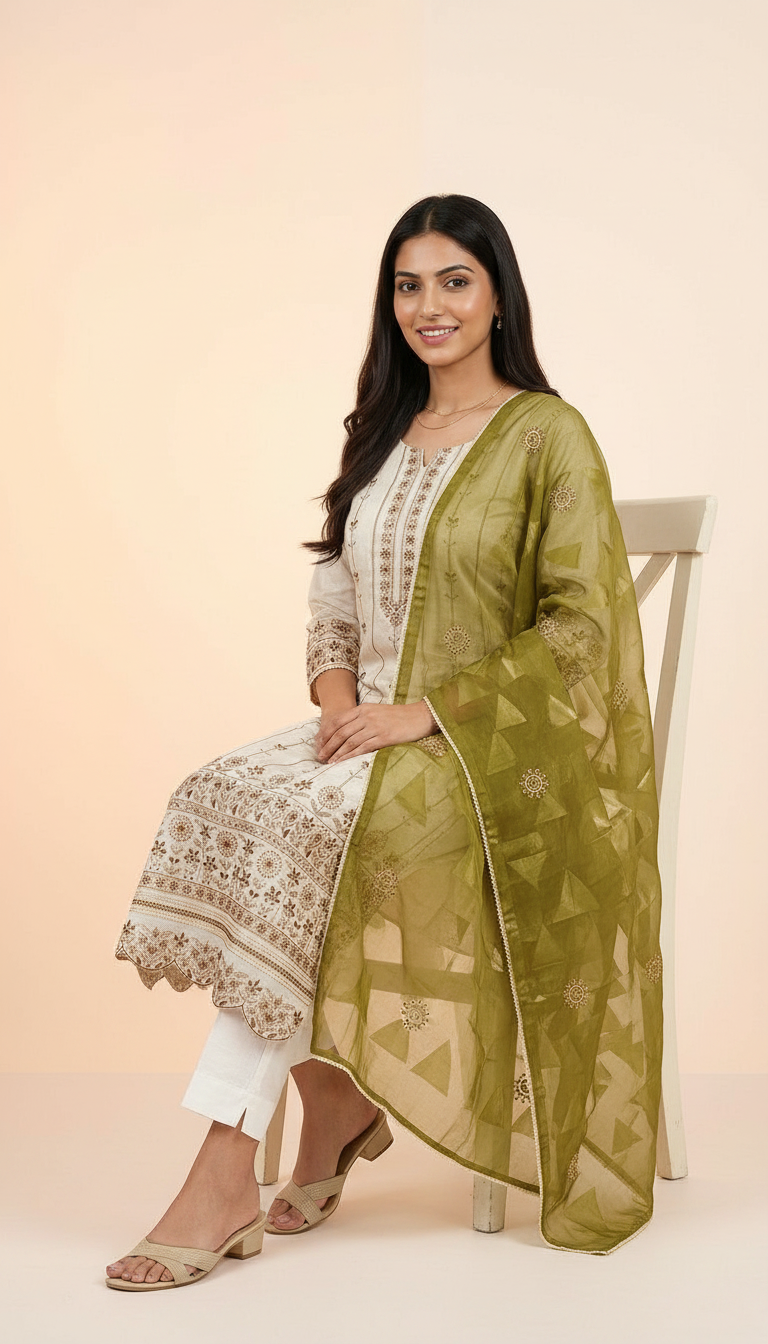 Heavy Embroidered Tissue Jauquerd Unstitched Suit - 10486 / HC002213 view 4
