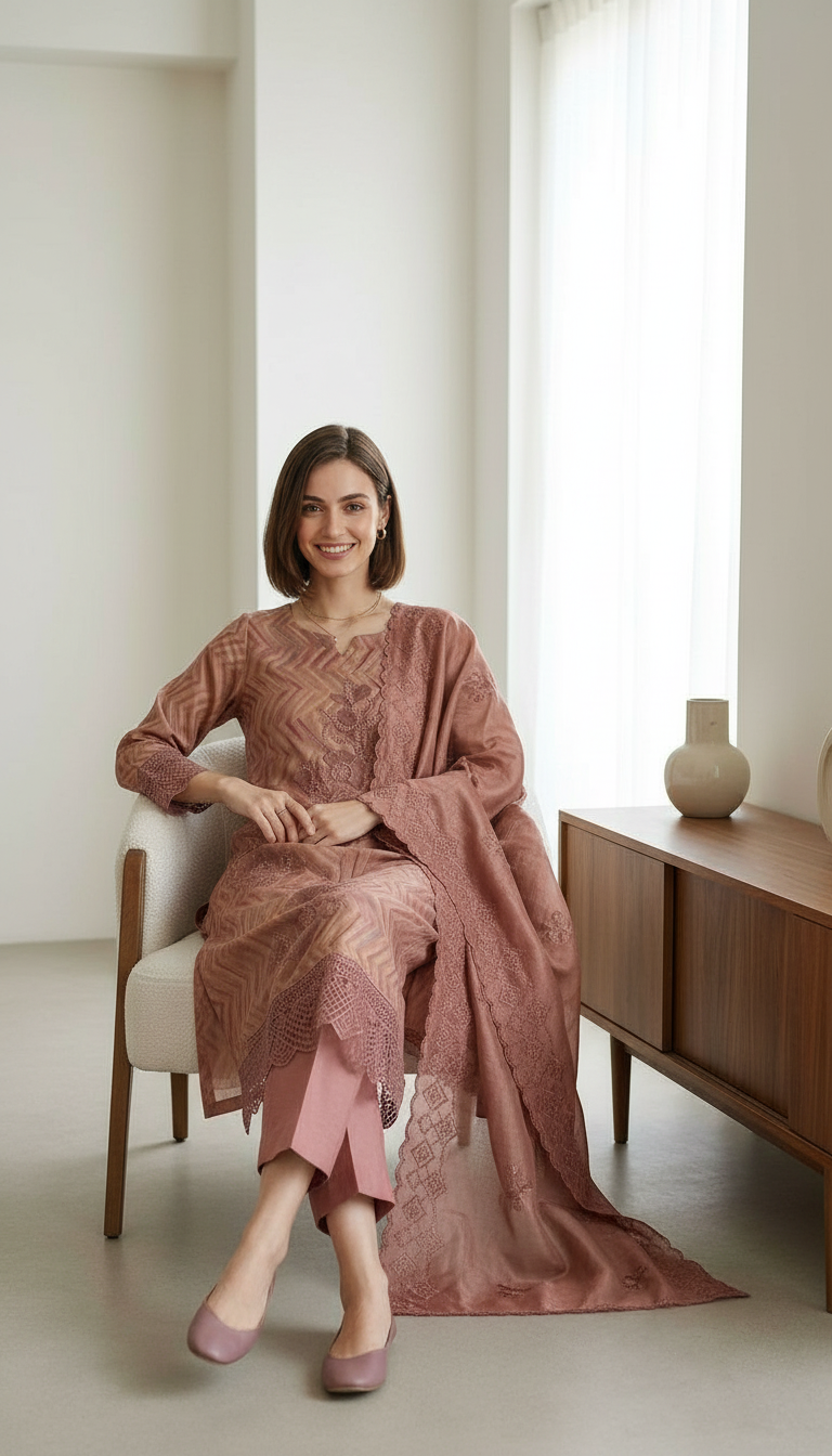 Stylish Shimmer Silk Wirh Embroidery Work Unstitched Suit - SAS 23 C / HC001755 view 7