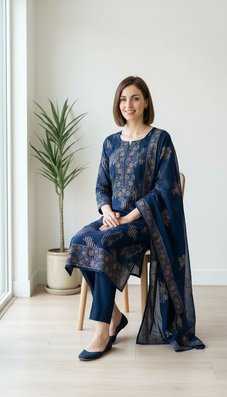 Fancy Embroidered Organza Juqeard Work Unstitched Suit -  1596 A / HC00940 view 5