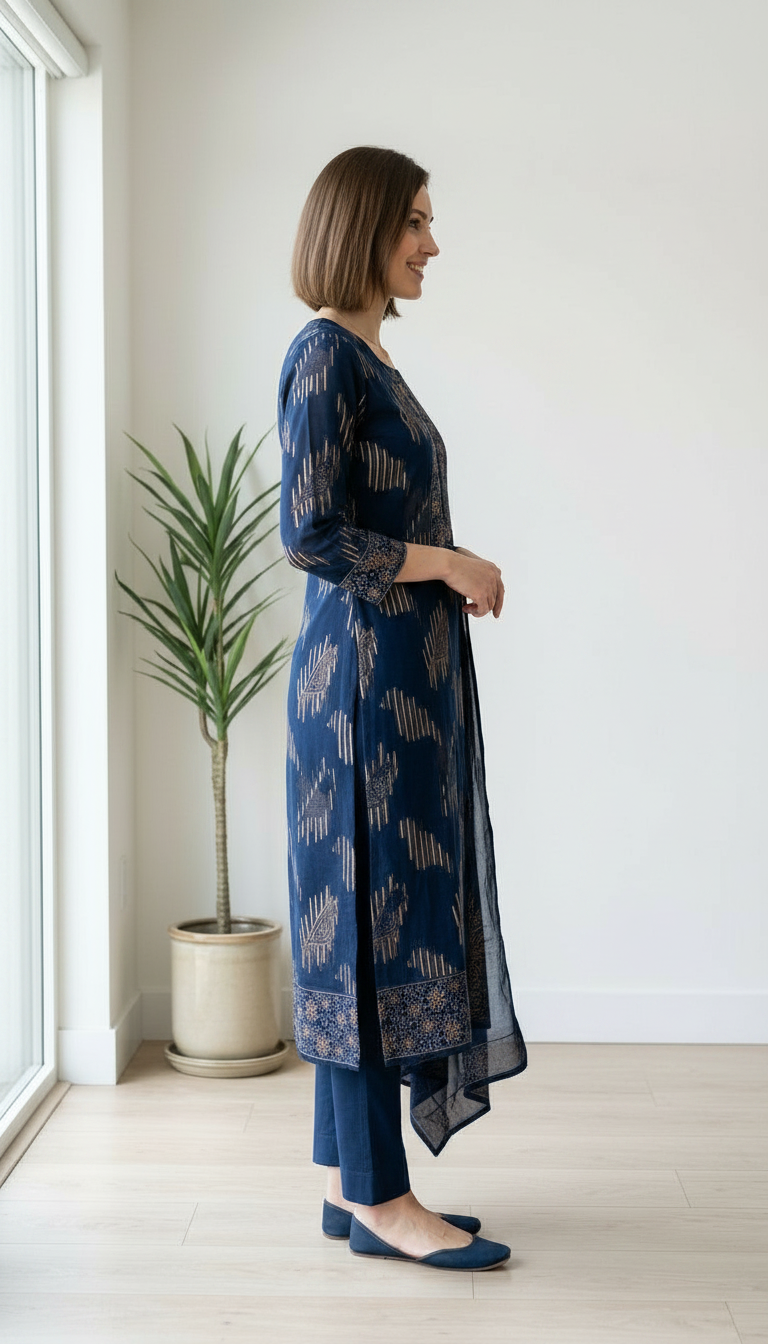 Fancy Embroidered Organza Juqeard Work Unstitched Suit -  1596 A / HC00940 view 3