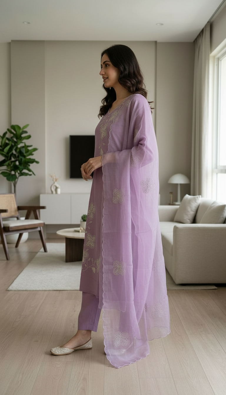 Dola Silk Hand Work Embroidered Stitched Suit PL HC002065 view 2
