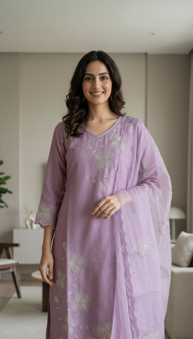 Dola Silk Hand Work Embroidered Stitched Suit PL HC002065 view 4